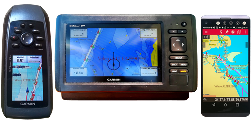 Dispositivos carta náutica digital